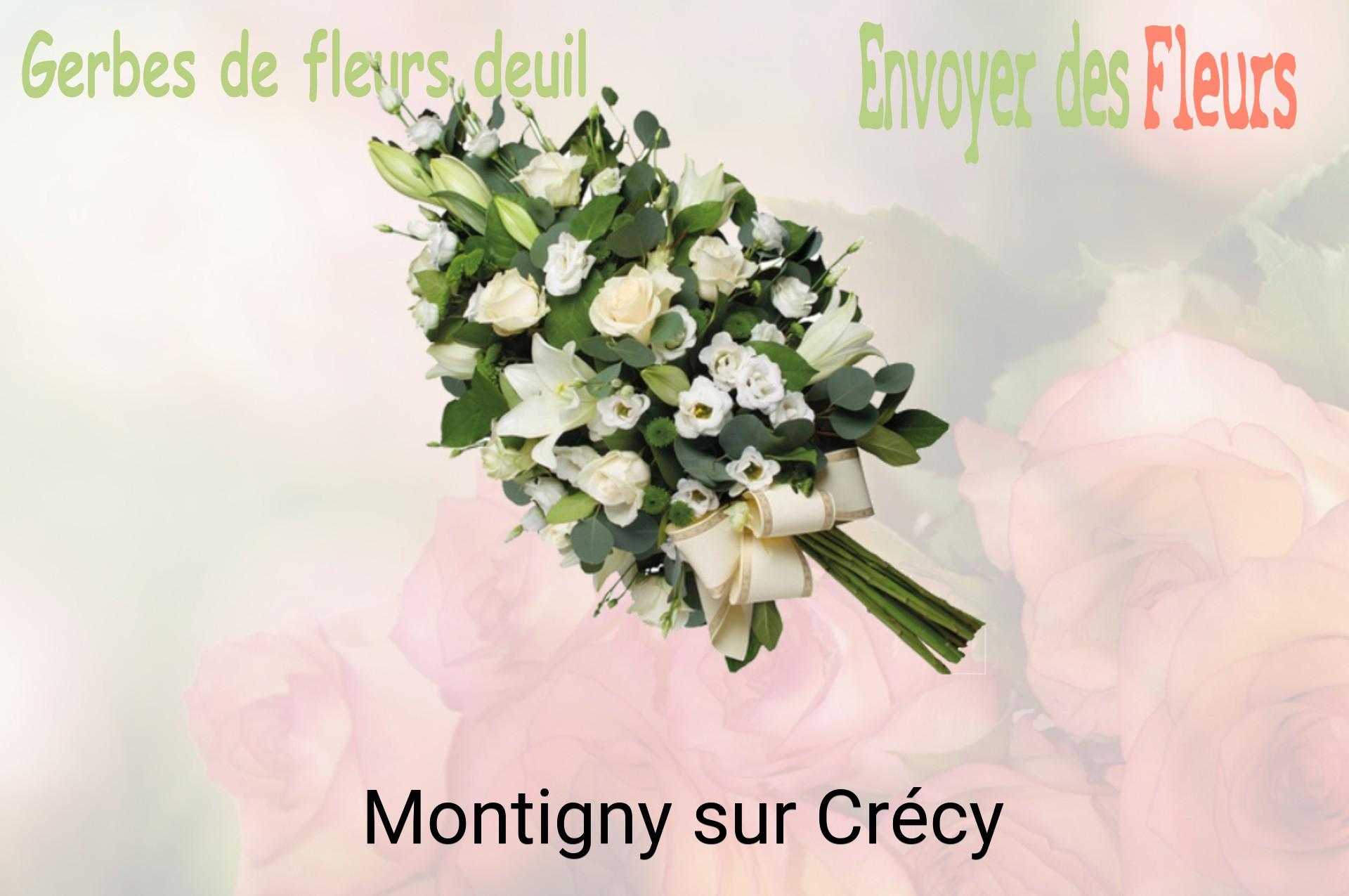 Gerbe de fleurs de deuil livrée à Montigny-sur-Crécy